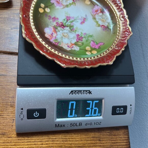 Moritz Zdekauer (MZ) Austria Pink Floral Design Hand-painted Porcelain Plate - Picture 7 of 9